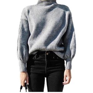 popsugar sweater color gray spandex size M cotton new